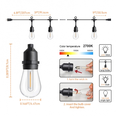 LED户外灯 - HCP089 S14高压灯串